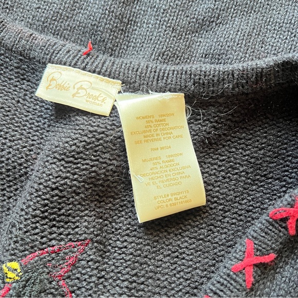 Vintage Bobbie Brooks Christmas Sweater Vest Embroidered Cardinals Holiday 2X - Picture 9 of 10